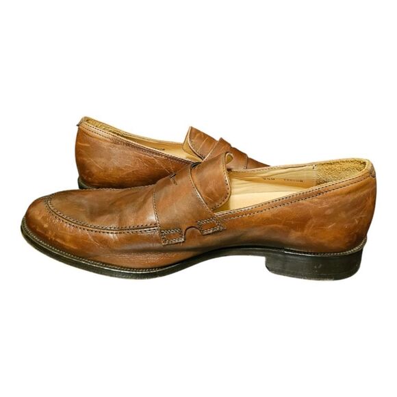 SAKS FIFTH AVENUE Trevor Brown Leather Loafers - Size 9‎ 1/2 main image 8